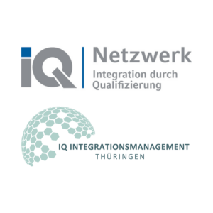Logos von IQ Integrationsmanagement Thüringen und dem IQ Netzwerk